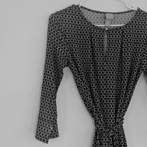 H&M black flower print dress